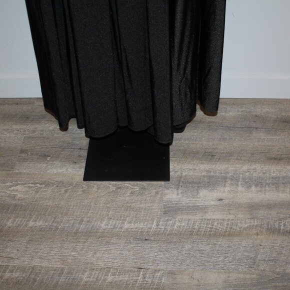 New Ieena For Mac Duggal Plunge Neck High Slit Gown Black Sz 10 26165 - Picture 5 of 7